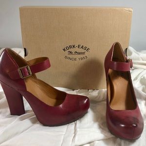 Kork-Ease Priscilla Burgundy Heels